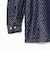 Open Collar Cupro Dot Zigzag Pattern