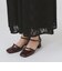 レース キーネック ワンピース