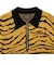 Half Zip Knit Polo Animal Jacquard