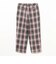 2 Pleats Relax Trousers Waffle Plaid