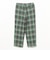 2 Pleats Relax Trousers Waffle Plaid