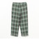 2 Pleats Relax Trousers Waffle Plaid