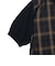 Half Zip Panel Polo Ombre Plaid