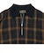 Half Zip Panel Polo Ombre Plaid