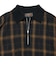 Half Zip Panel Polo Ombre Plaid