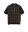 Half Zip Panel Polo Ombre Plaid