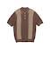 Knit Polo Front Stripe Jacquard