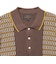 Knit Polo Front Stripe Jacquard