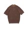 Knit Polo Front Stripe Jacquard
