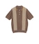 Knit Polo Front Stripe Jacquard