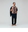 Knit Polo Front Stripe Jacquard