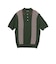 Knit Polo Front Stripe Jacquard
