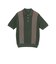 Knit Polo Front Stripe Jacquard