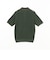 Knit Polo Front Stripe Jacquard