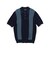 Knit Polo Front Stripe Jacquard