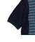 Knit Polo Front Stripe Jacquard