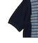 Knit Polo Front Stripe Jacquard