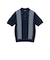 Knit Polo Front Stripe Jacquard