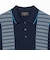 Knit Polo Front Stripe Jacquard