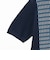 Knit Polo Front Stripe Jacquard