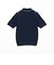 Knit Polo Front Stripe Jacquard