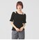 RIB キリカエ アシメネック Tシャツ