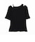 RIB キリカエ アシメネック Tシャツ