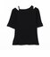 RIB キリカエ アシメネック Tシャツ
