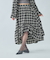 ラッフルチェックフレアスカート