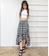 ラッフルチェックフレアスカート