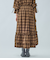 ラッフルチェックフレアスカート