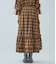 ラッフルチェックフレアスカート