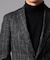 チャコールリングミックスチェックジャケット