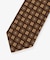 オレンジ×ブラウン レトロモチーフネクタイ