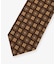 オレンジ×ブラウン レトロモチーフネクタイ
