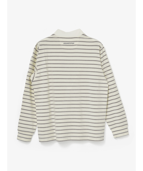 GOLF MEN ベアワッペンボーダーモックネック｜アクアスキュー