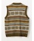 【UK Traditional】Sleeveless Fair-isle Knit