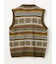【UK Traditional】Sleeveless Fair-isle Knit