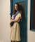 FILAⅹROSEBUD SIDE LINE PLEATED SKIRT