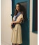 FILAⅹROSEBUD SIDE LINE PLEATED SKIRT
