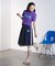 FILAⅹROSEBUD SIDE LINE PLEATED SKIRT
