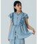 LIGHT OZ DENIM FRILL BLOUSE