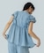 LIGHT OZ DENIM FRILL BLOUSE