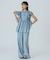 LIGHT OZ DENIM FRILL BLOUSE