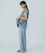 LIGHT OZ DENIM FRILL BLOUSE