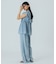 LIGHT OZ DENIM FRILL BLOUSE