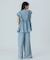 LIGHT OZ DENIM FRILL BLOUSE