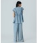 LIGHT OZ DENIM FRILL BLOUSE