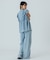 LIGHT OZ DENIM FRILL BLOUSE