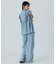 LIGHT OZ DENIM FRILL BLOUSE